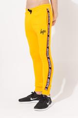 HYPE YELLOW TAPED KIDS PULLOVER HOODIE AND JOGGERS SET