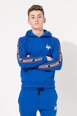 HYPE BLUE TAPED KIDS PULLOVER HOODIE AND JOGGERS SET