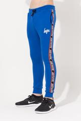 HYPE BLUE TAPED KIDS PULLOVER HOODIE AND JOGGERS SET